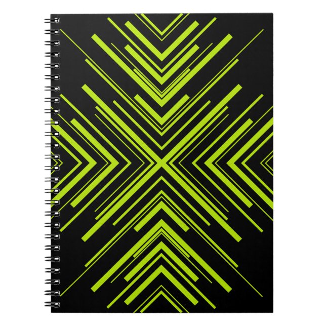 Cuaderno Flechas en verde lima y negro (Frente)