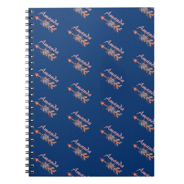 Cuaderno Flechas florales personalizadas  (Frente)
