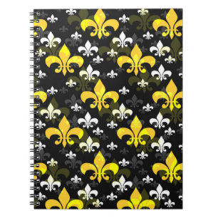 Cuaderno Fleur Blanco Amarillo De Lis