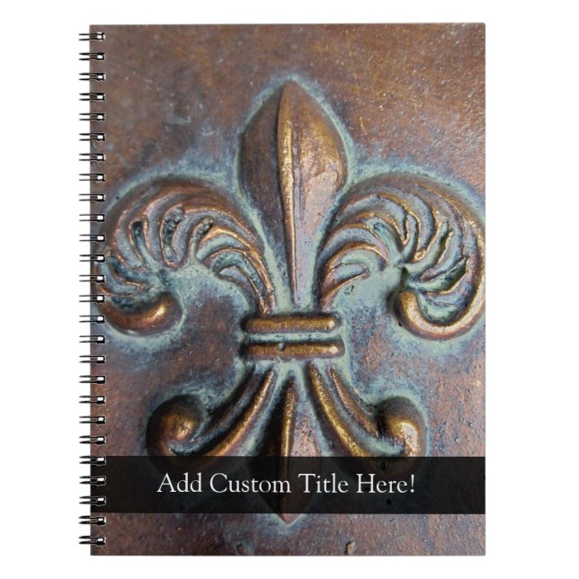 Cuaderno Fleur de Lis de aspecto antiguo (Frente)