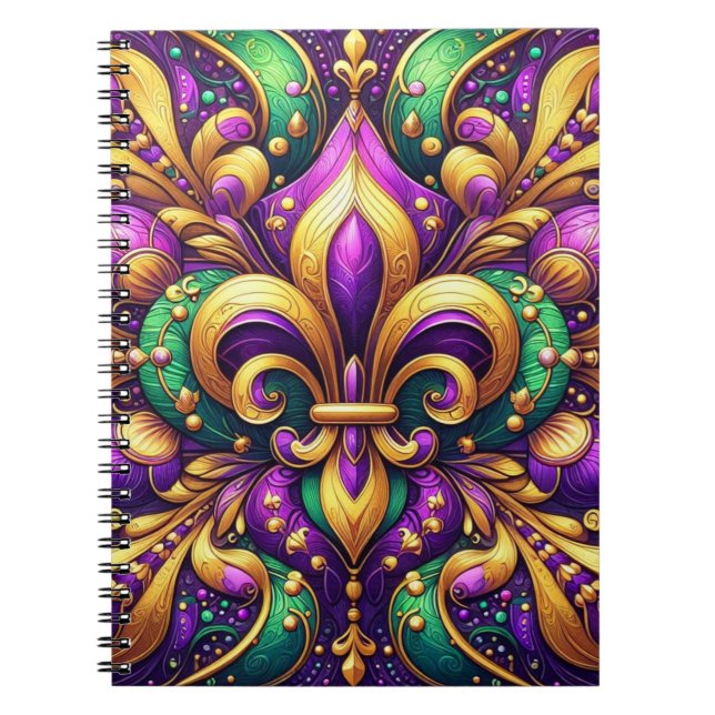 Cuaderno fleur de lis mardi gras (Frente)