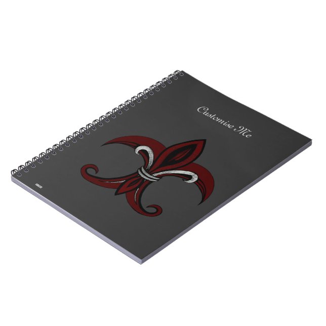 Cuaderno Fleur de Lis Red/Silver (Lado Izquierdo)