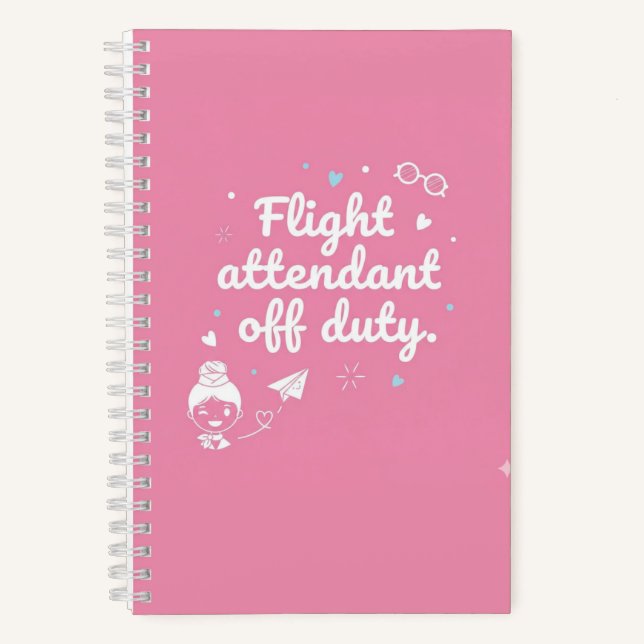 Cuaderno "Flight Attendant Off Duty" -Pink Edition (Anverso)
