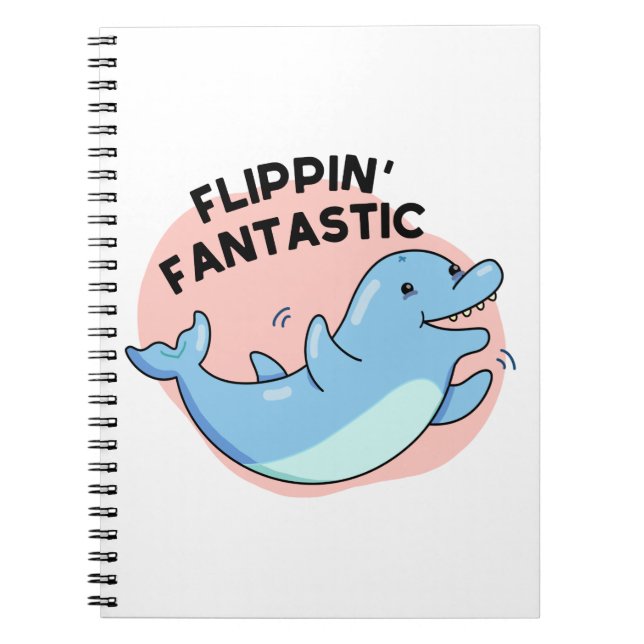 Cuaderno Flippin Fantastic Funny Dolphin Pun (Frente)