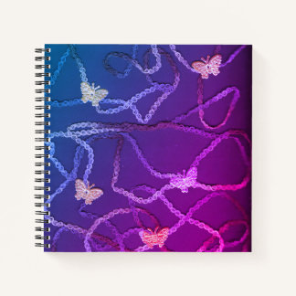Cuaderno Floating Butterflies Spiral Notebook (Purple)