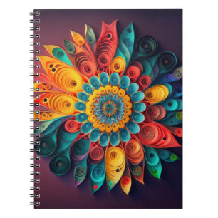 Cuaderno Flor 3D caprichosa
