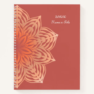 Cuaderno Flor abstracta en melocotón
