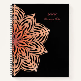 Cuaderno Flor abstracta en melocotón