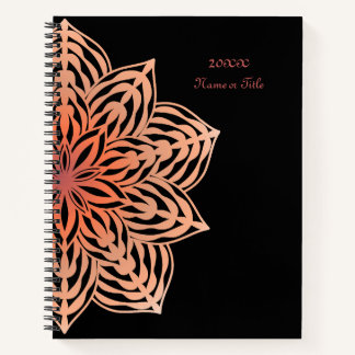 Cuaderno Flor abstracta en melocotón