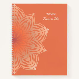 Cuaderno Flor abstracta en melocotón