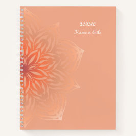 Cuaderno Flor abstracta en melocotón