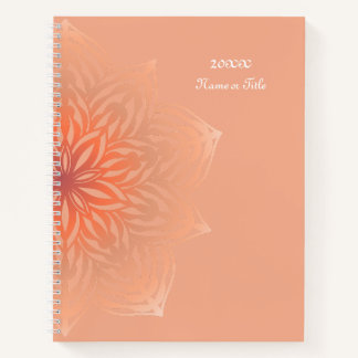 Cuaderno Flor abstracta en melocotón