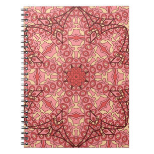 Cuaderno Flor abstracta mandala patrón étnico sin fisuras