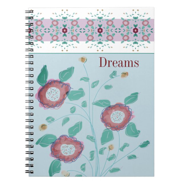 Cuaderno Flor acentuada con diseñador de patrones (Frente)