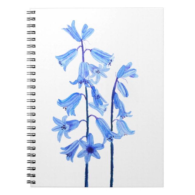 Cuaderno Flor acuarela de arándanos botánicos (Frente)