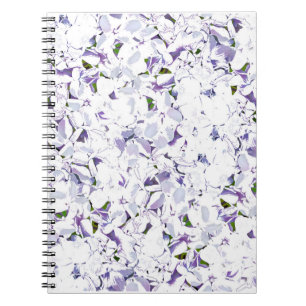 Cuaderno Flor acuarela ramo de hortensias.