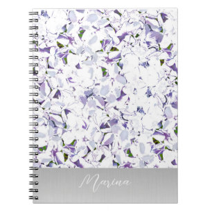 Cuaderno Flor acuarela ramo de hortensias. portátil