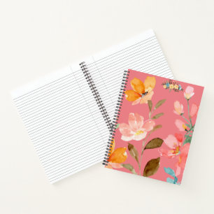 Cuaderno Flor acuática moderna y elegante