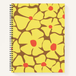 Cuaderno Flor Amarilla Vintora Floral Retro