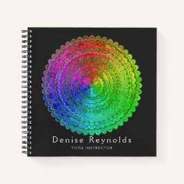 Cuaderno Flor arco iris Mandala
