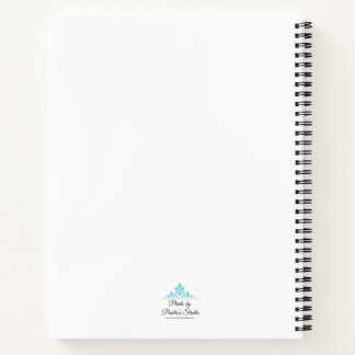 Cuaderno Flor azul con fondo rosa