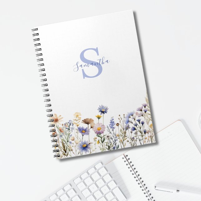 Cuaderno Flor azul silvestre personalizada (Subido por el creador)