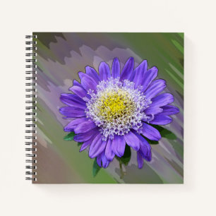 Cuaderno flor azul violeta
