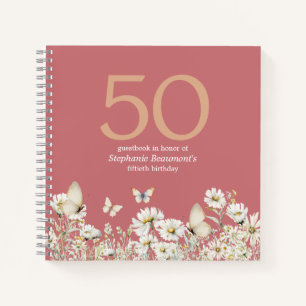 Cuaderno Flor blanca de mujer sorprende 50 años