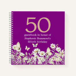 Cuaderno Flor blanca de mujer sorprende 50 años