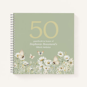 Cuaderno Flor blanca de mujer sorprende 50 años