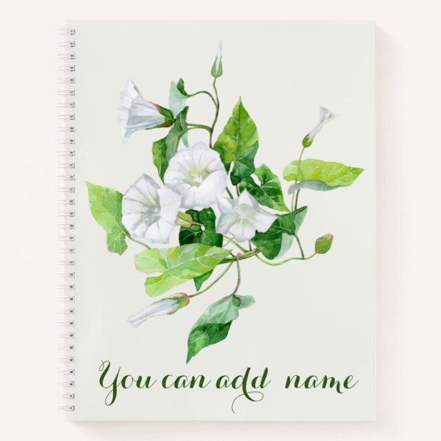 Cuaderno Flor blanca entrelazada (Anverso)