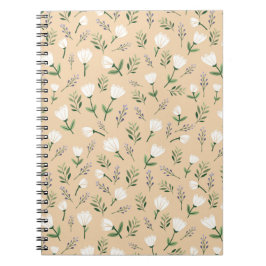 Cuaderno Flor blanca minimalista