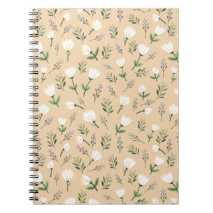 Cuaderno Flor blanca minimalista