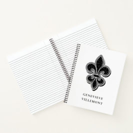 Cuaderno Flor blanca y negra de Lis
