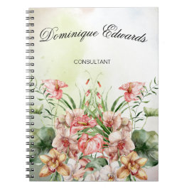 Cuaderno Flor Botánica Tropical Elegante y Estilosa