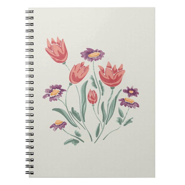 Cuaderno Flor Bouquet Delicate Arreglos Florales (Frente)