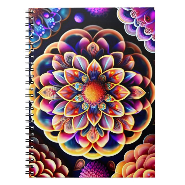 Cuaderno Flor caprichosa 3D (Frente)