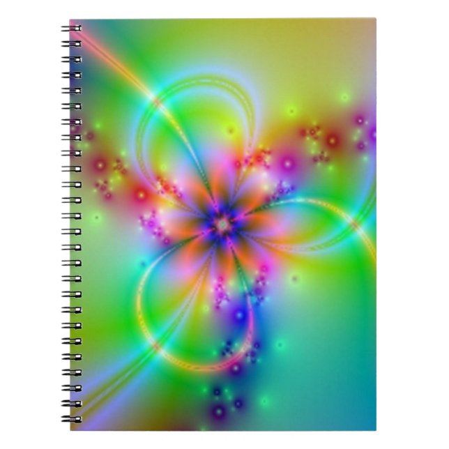 Cuaderno Flor colorida con las cintas (Frente)