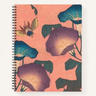 Cuaderno Flor de abeja rosa Arte Clásico Hokusai