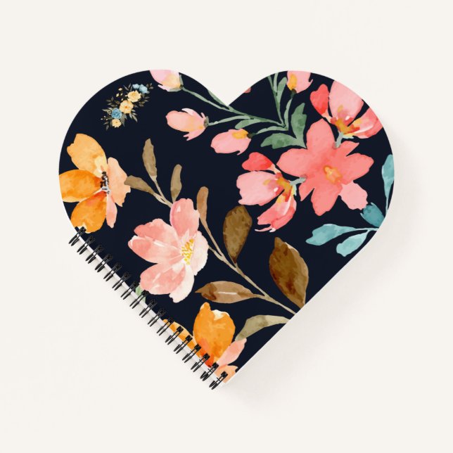 Cuaderno Flor de Acuarela Moderna y Elegante (Anverso)
