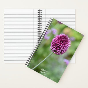 Cuaderno Flor de Allium Púrpura Floración Floral