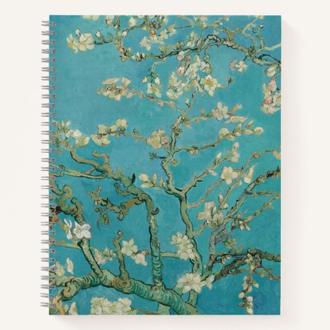 Cuaderno Flor de Almendro, Pintura al Óleo, Vincent Van Gog (Anverso)