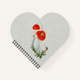 Cuaderno Flor de amapola roja