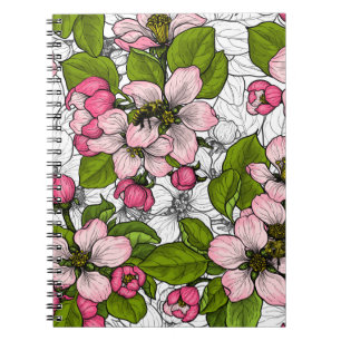 Cuaderno Flor de Apple en blanco