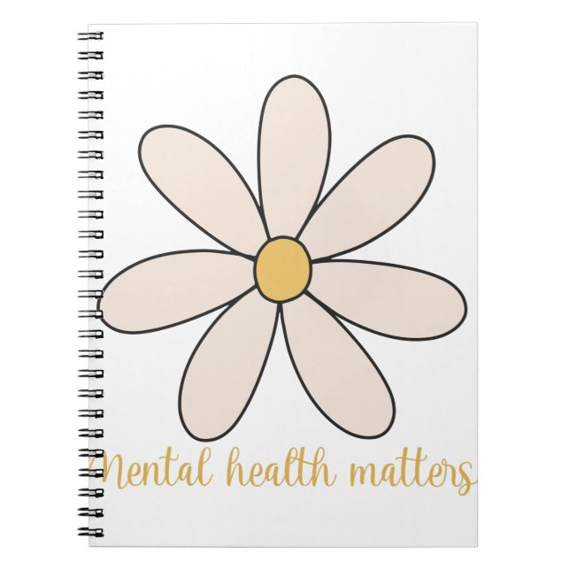 Cuaderno flor de asuntos de salud mental (Frente)