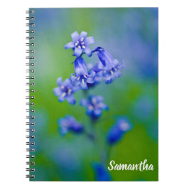 Cuaderno Flor de Bluebell Portátil espiral