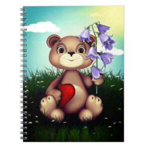 Cuaderno Flor de Bouquet con soporte para oso-39920