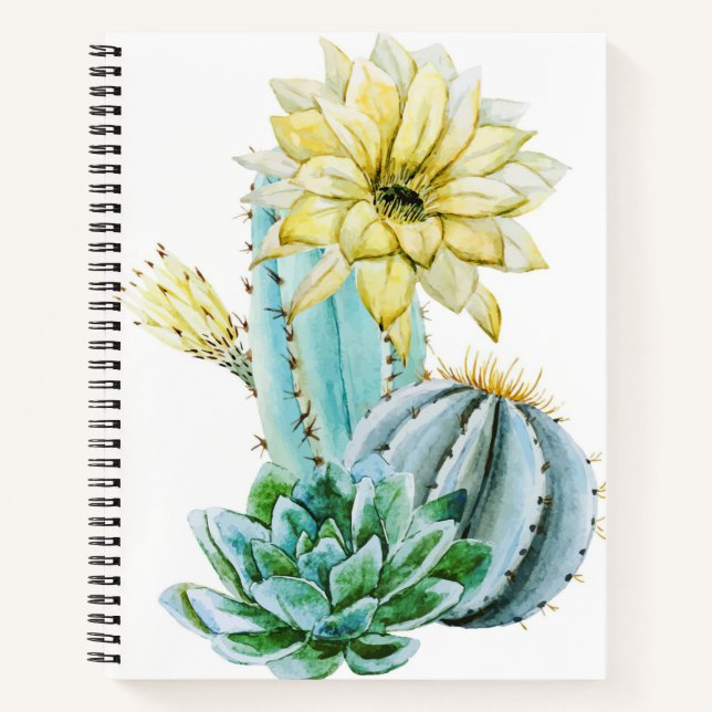 Cuaderno Flor de cactus amarilla (Anverso)