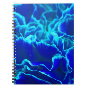 Cuaderno Flor de canal azul y Verde azulada vibrante