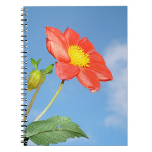 Cuaderno Flor de capullo roja de fresa